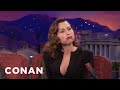 Minnie Driver Plays Her Mouth-Trumpet  - CONAN on TBS