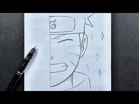 How to draw Naruto half face step by step, Easy drawing ideas for  beginners, Easy anime drawing, anime, drawing, How to draw Naruto half  face step by step