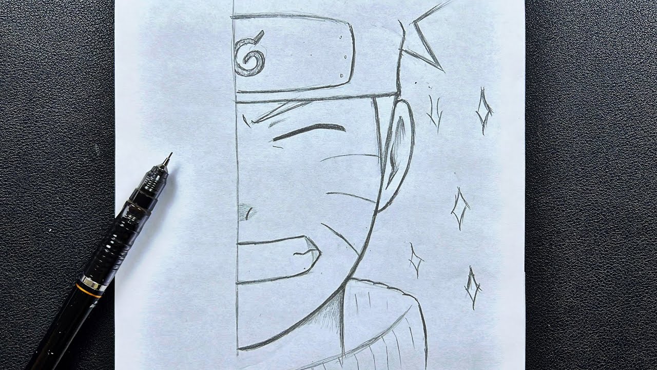 Naruto pencil sketch done by me, would like to redo this in