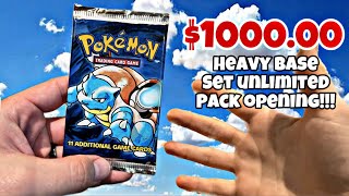 $1000 HEAVY Base Set Pokemon VINTAGE Pack OPENING!!! #reaction #pokemon #opening #fyp #vintage #tcg
