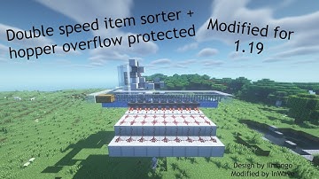 Minecraft automatic sorting system MODIFIED 2X speed + overflow protected sorting system by Ilmango