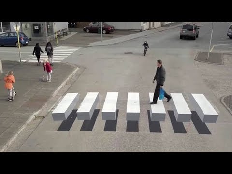 Video: Mural Jalanan Paling Keren Di Dunia Dengan Ilusi Optik