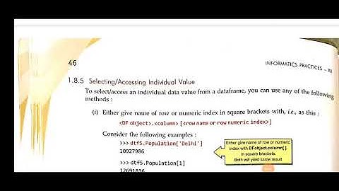 accessing individual element in data frame by Dr Surya Pratap Singh