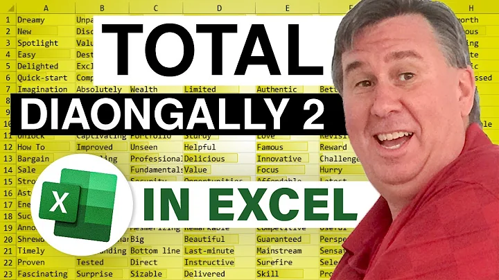 Excel - How to Total Numbers Diagonally in Microsoft Excel (Including Backwards Rows!) - Episode 669
