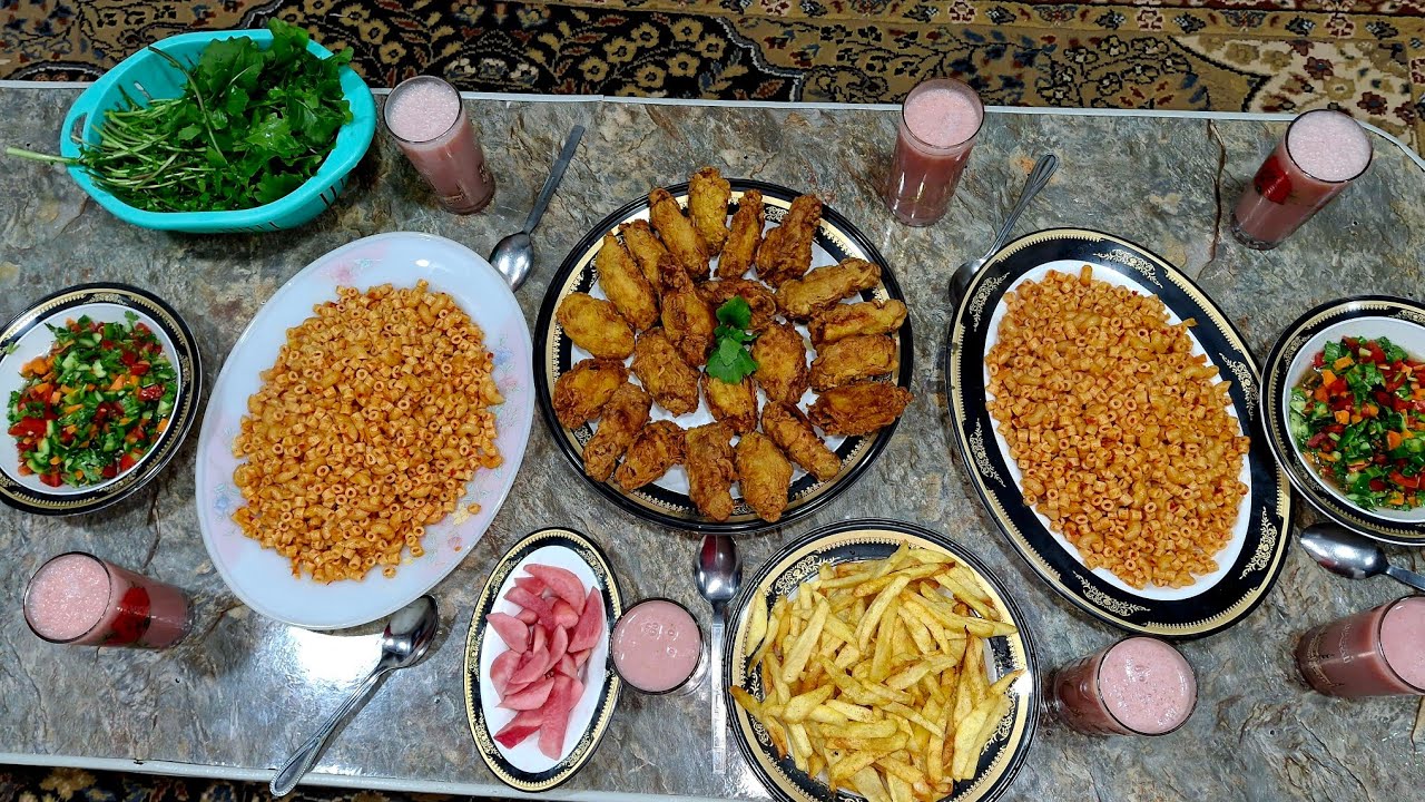 مفيش أحلى من لمة الحبايب على سفرتنا 🥰 رمضان كريم 🌙أكلة العشق لأولادى 