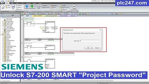 S7-200 SMART "Project & Function Block Password Clear" Software