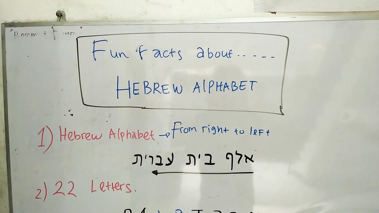 Fun Facts about Hebrew alphabet #part1 - YouTube