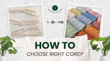 How to choose right size macrame cord | Macrame cord size guide | Tips to get started with macrame