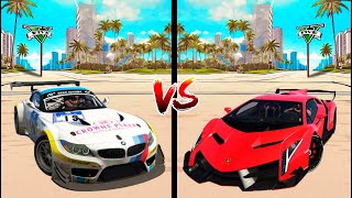 BMW Z4 vs Lamborghini Veneno in GTA 5