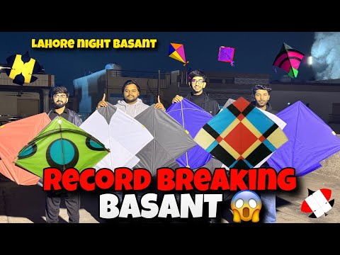 Record Breaking Night Basant in Lahore 😱 // Live Kite Catching 😍
