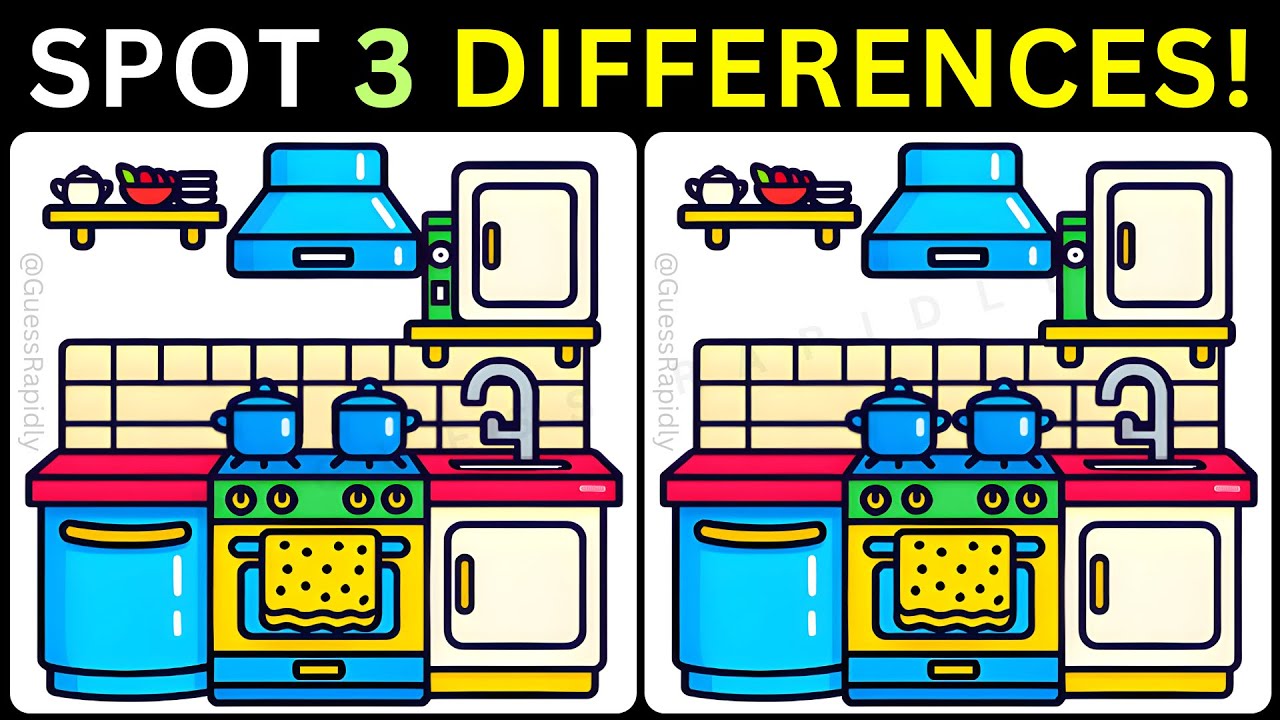 🧩Найдите, что изменилось, всего три отличия🌟【#420 Игра-головоломка «Найдите 3 отличия»】