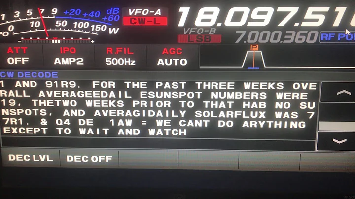 FTDX 10 CW Decode Feature. excellent!!