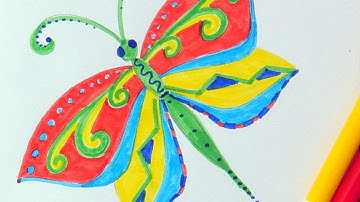 How To Draw A Bright Butterfly - DIY Crafts Tutorial - Guidecentral