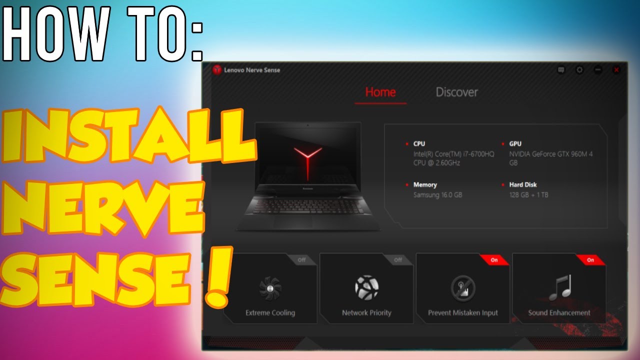 install Lenovo Nerve Center(Sense) Extreme Cooling for Lenovo Y Series Laptops! YouTube