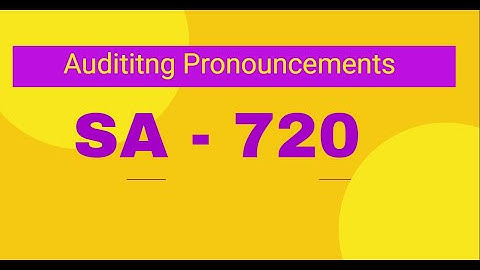 SA 720 | CA Audit Nov 2023 in English