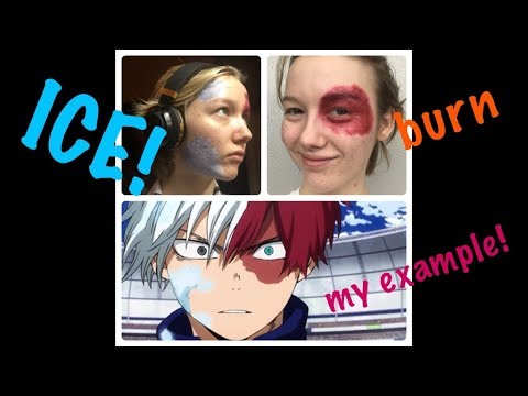 How to do easy Shoto Todoroki BURN and ICE Makeup (Tutorial