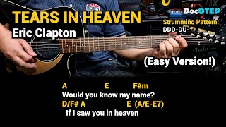 Video thumbnail of "Tears in Heaven - Eric Clapton (Easy Guitar Chords Tutorial with Lyrics)"