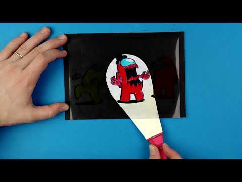 Surprise Among Us Flashlight Game DIY! 😍 Easy Paper Craft Idea