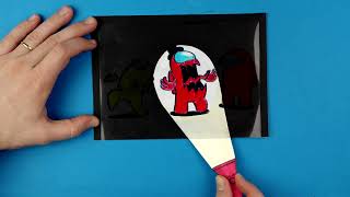 Surprise Among Us Flashlight Game DIY! 😍 Easy Paper Craft Idea screenshot 5