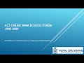 Online swim school forum zoom recording 26june2020