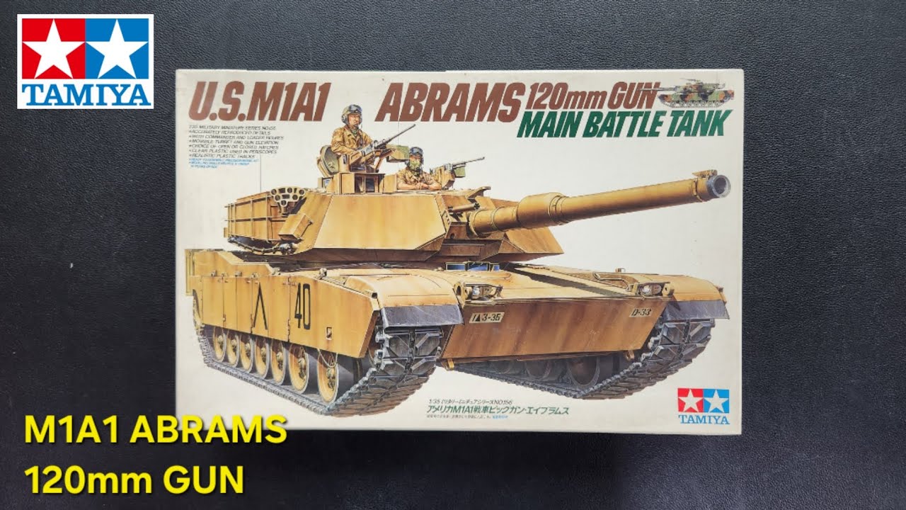 TAMIYA 35156 U.S. M1A1 Abrams 120mm Gun Unboxing | 1/35 Main