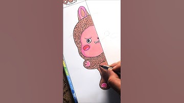 Crazy Idea: Labubu vs. Squid Game! Part1🐻 #viralart #labubu #spuidgame #artchallenge #shorts