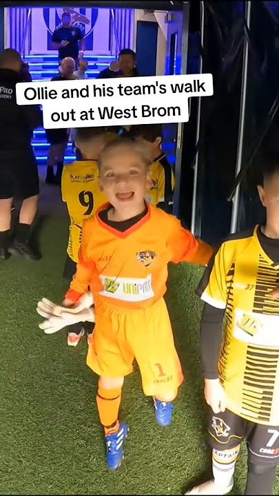 Ollie walking out the tunnel at West Brom #fatherandson #yesollie