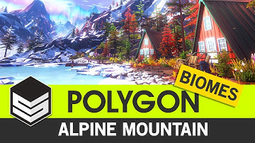 POLYGON Alpine Mountain - Nature Biome - Low Poly 3D Art by #syntystudios