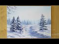 HOW TO PAINT CHRISTMAS LANDSCAPE WITH A SNOWMAN | Oil painting tutorial, beginner friendly!