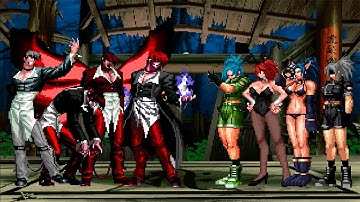 [KOF Mugen] Orochi Iori Team vs Leona Heidern Team