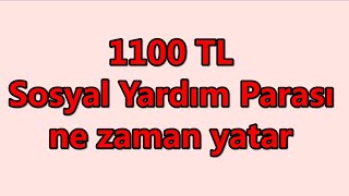 1100 Tl Sosyal Yardım Parası Ne Zaman Yatar? E-Devletten Sorgulama Yapın... Hesaplarda