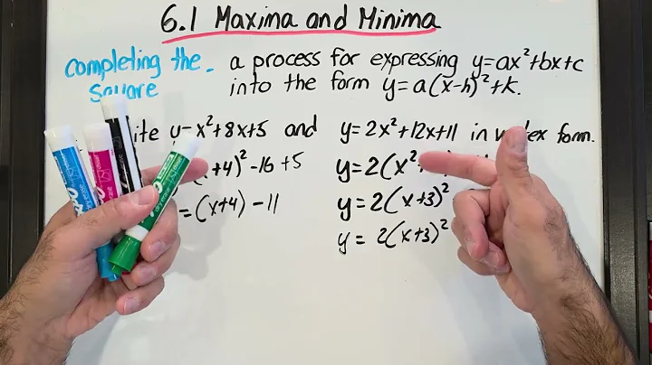 6.1 Maxima and Minima/Completing the Square (Grade 10 Academic, MPM2D)