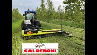 CALDERONI AGRICULTURE grass shredder with lateral inter row  no use of chemical www.calderoniweb.it