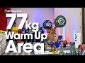 77kg Warm Up Area with Lu Xiaojun 2015 World Weightlifting Championships