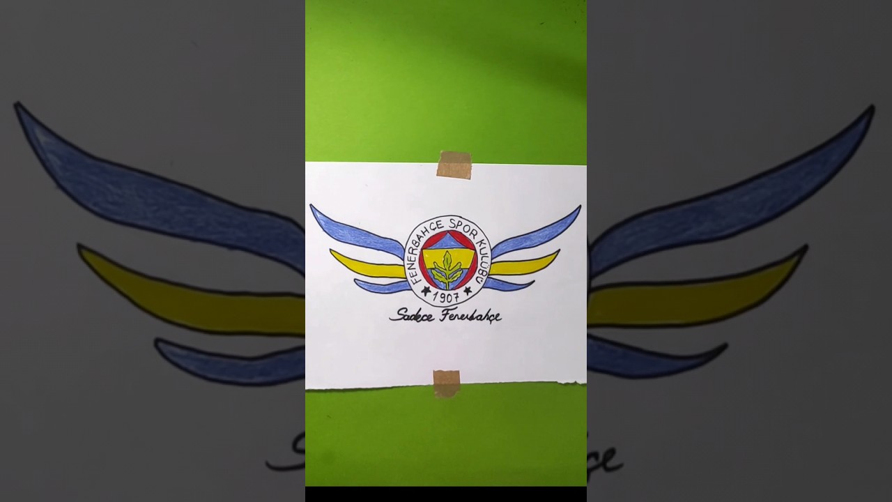 HOW TO DRAW A FENERBAHÇE LOGO? #drawing #art #shortbeta #football #footballshorts #fenerbahçe