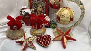 Новогодние игрушки в технике кимекоми. Быстро, красиво, недорого 🎄