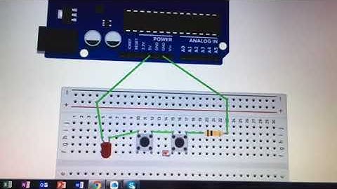 Arduino simulator with 2 push buttons