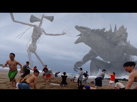 Download Godzilla vs. Siren Head in real life 哥吉拉大戰警笛頭