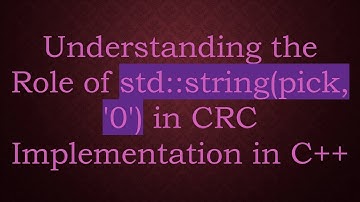 Understanding the Role of std::string(pick, 