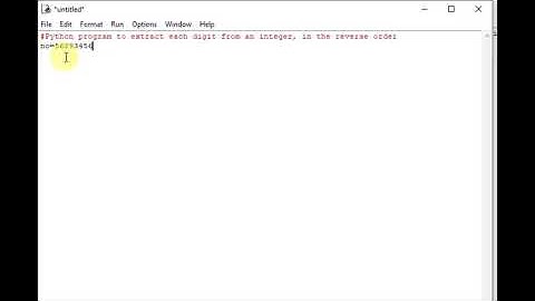Python program to extract each digit from an integer in the reverse order