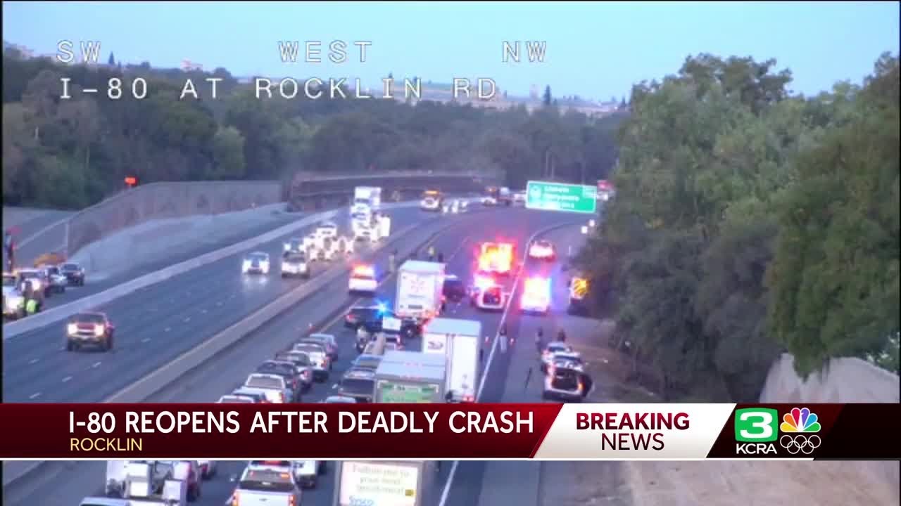 Pedestrian fatally hit by vehicle on Interstate 80 near Rocklin - YouTube