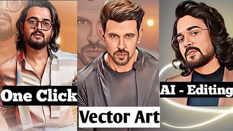 Create Vector Art Image Just One Click | Cartoon Photo Editing In Mobile | Vactor Art Photo Editing
