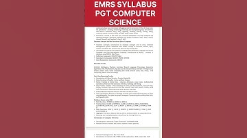 EMRS 2025 | EMRS PGT COMPUTER SCIENCE SYLLABUS | #emrs #emrs2025 #emrsexam  #syllabus #emrssyllabus