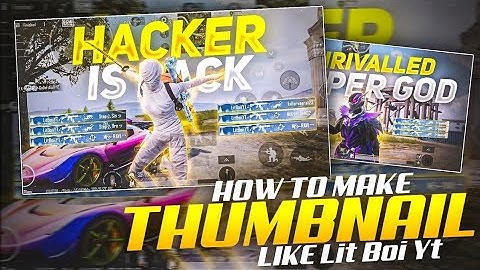 HOW TO MAKE THUMBNAIL LIKE @LitBoii  in PicsArt // BGMI thumbnail tutorial