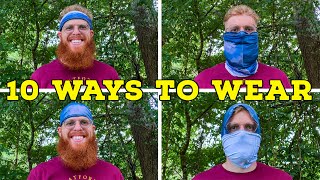 10 Ways to WEAR a Face Shield, Buff, Tube Bandana, Neck Gaiter