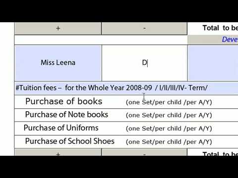 Children Education Allowance Calculation Bill PDF form