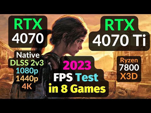 RTX 4070 vs 4070 Ti TEST in GAMES 2023 / 1080p 1440p 4K / DLSS 3 FSR / Ray Tracing / 7800X3D