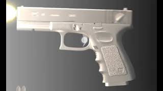 Glock 17 pistol Animated simulation firing.