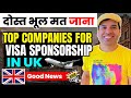 Visa sponsorship jobs in UK | UK jobs for foreigners open now