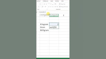Convert Kilogram into Gram in Microsoft Excel #msexcel #gram #excel #shorts